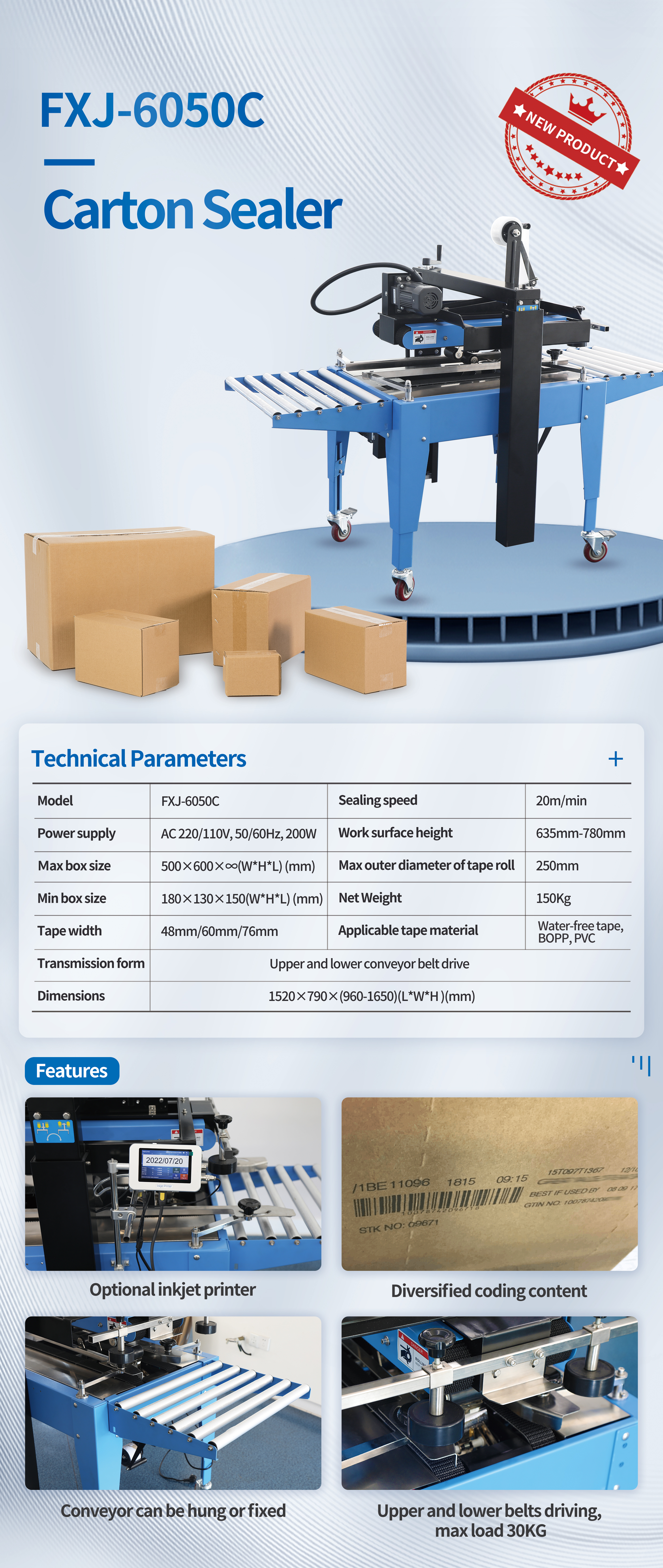 Hualian 카톤 실러 포장 기계