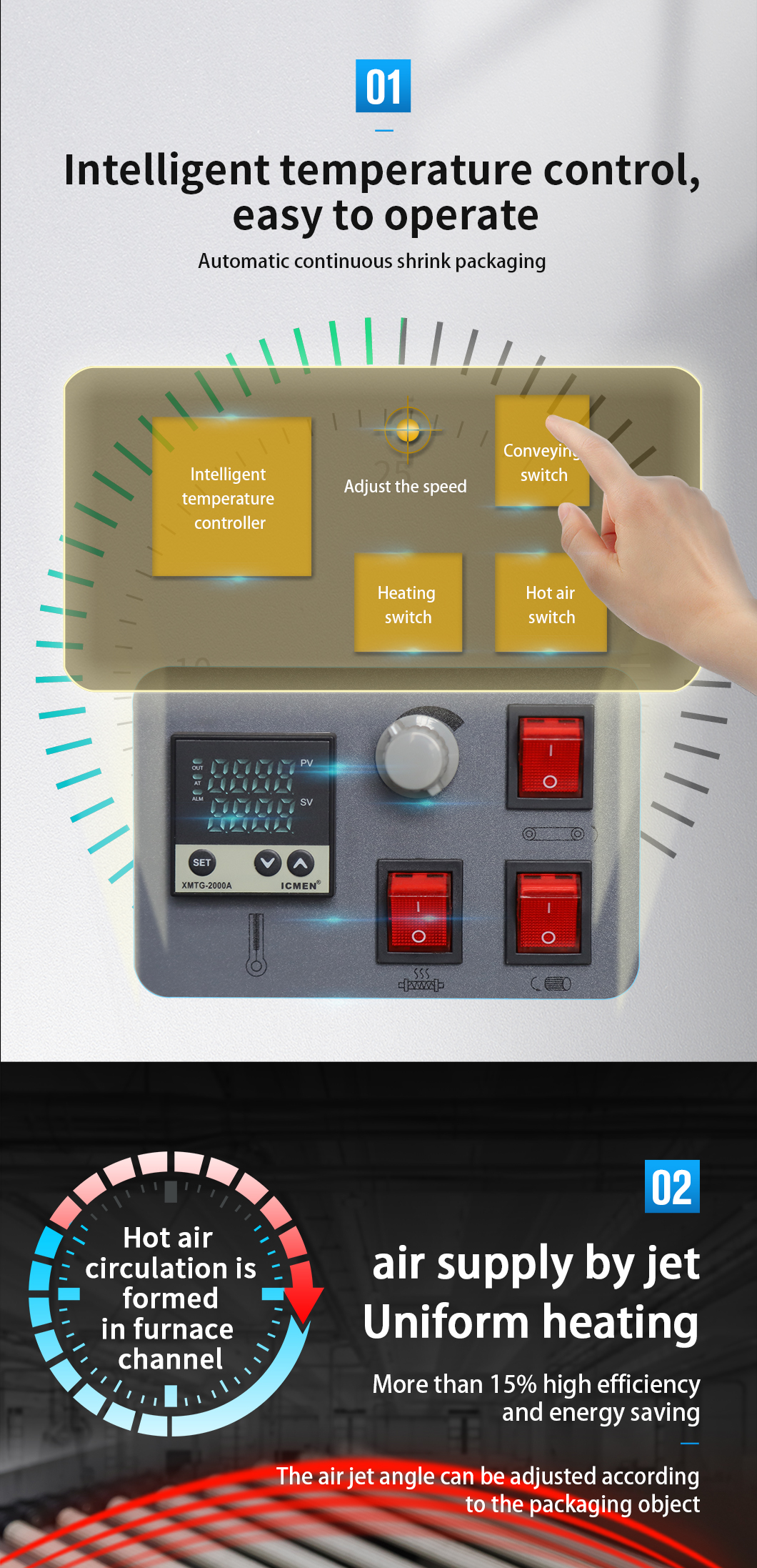 Hualian 수축 터널 포장기