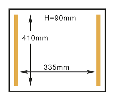 HVC-410T/2A 진공포장기 챔버 사이즈